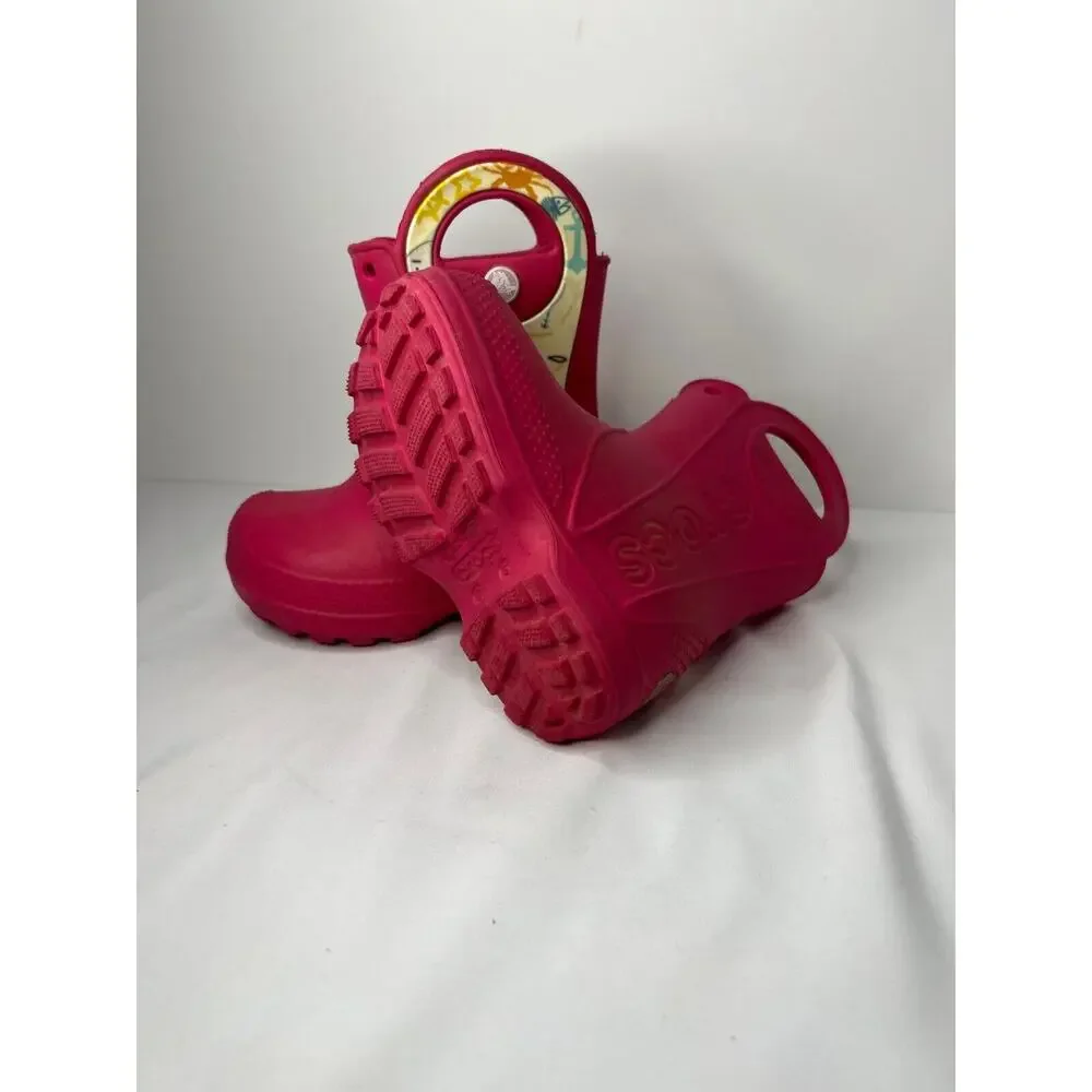 Crocs Kids' Rain Handle It Rain Boots Waterproof Kids' Shoes C6